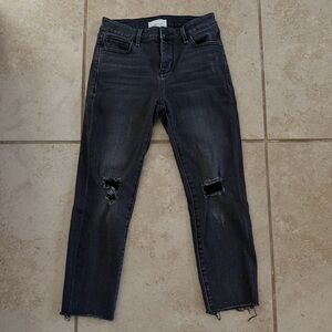 Habitual Skinny Denim Jeans High Rise Crop Black Size 26